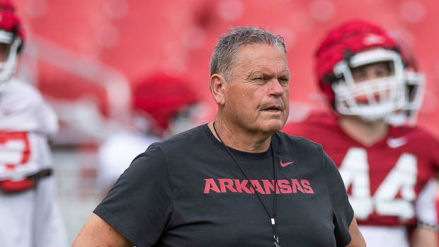 Sam Pittman-Spring Practice